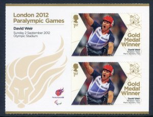 GB London 2012 Paralympics David Weir Gold 1st Class MNH SG3386a 