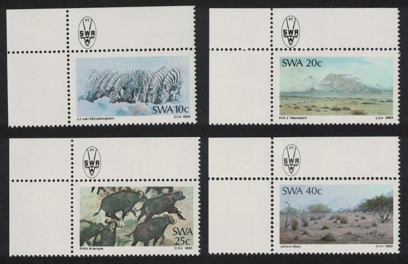 SWA Painters of SWA 4v Left Corners 1983 MNH SC#512-515 SG#415-418