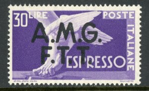 Italy 1947 Trieste AMG FTT 30 Lire Express Issue Scott E3 MNH F272