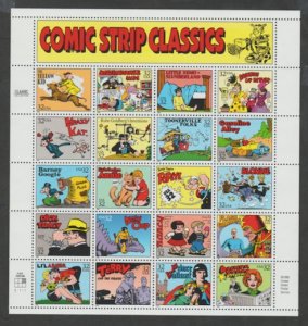 U.S. Scott #3000 Comic Strip Classics Stamps - Mint NH Sheet - UR Plate