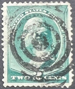 Scott#: 213 - George Washington 2¢ 1887 ABNC used single stamp - Lot G18