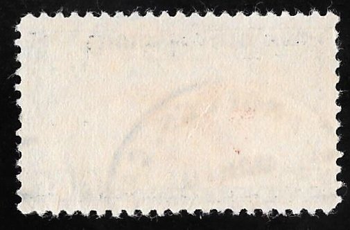 C23 6 cents Superb Cancel Eagle, Dark Blue, & Carmine Stamp used F