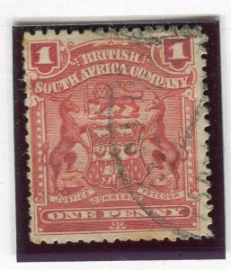 RHODESIA; 1899 early classic Springbok issue used 1d. value