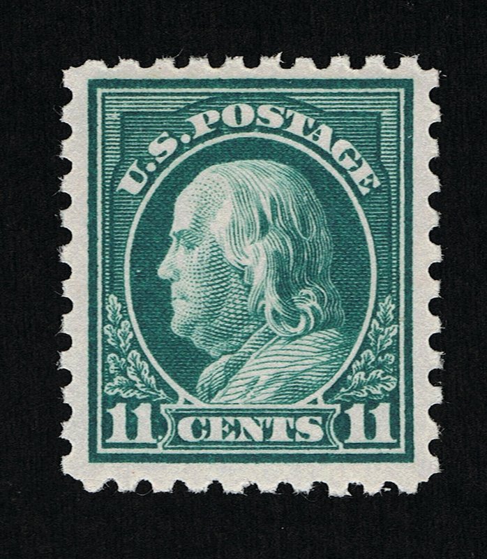 GENUINE SCOTT #434 VF-XF MINT OG NH 1914 DARK GREEN PERF-10 SL-WMK #12389