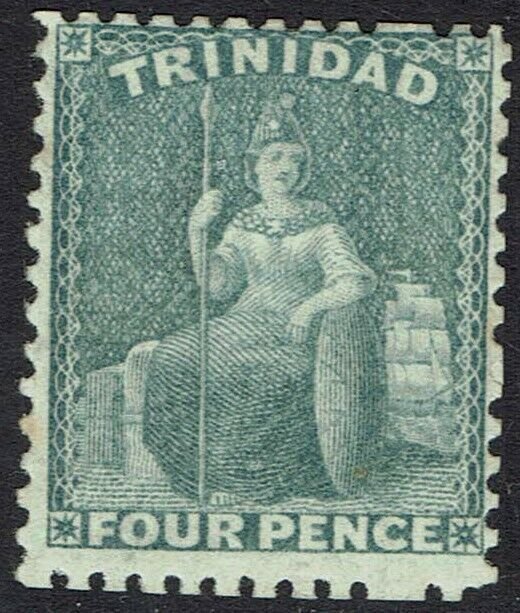 TRINIDAD 1863 BRITANNIA 4D WMK CROWN CC PERF 12½