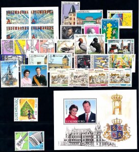 Luxembourg Luxemburg 2000 Complete Year Set  MNH