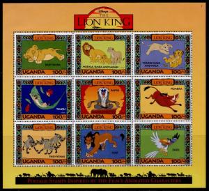 Uganda 1266-71 MNH Disney, Lion King, Animals