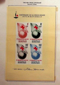 BURUNDI Sc B7 NH SOUVENIR SHEET OF 1963 - RED CROSS