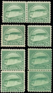 US SCOTT #568 (x8) Singles and Pairs, Mint-OG-NH, SCV $240! NIAGARA FALLS (SK)