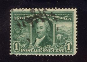 323 1c Robert Livingston - Louisiana Purchase used single