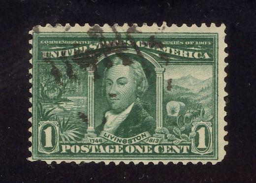 323 1c Robert Livingston - Louisiana Purchase used single