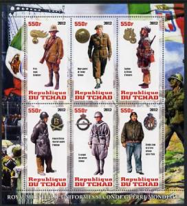 Chad 2012 Uniforms of the Second World War - Italy perf s...