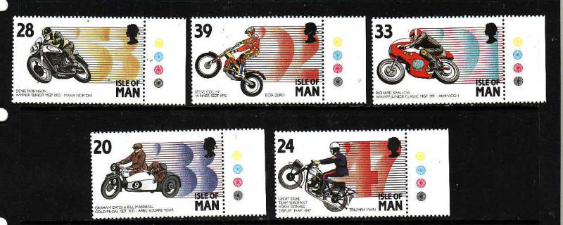 Isle of Man-Sc#562-6-unused NH set-Motorcycles-1993-