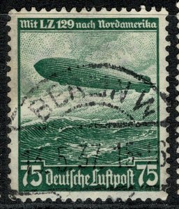 GERMANY 1936 BERLIN MOTOR SHOW 75pf DEEP GREEN USED SG 604 P.14 Wmk.97 XF/SUPERB