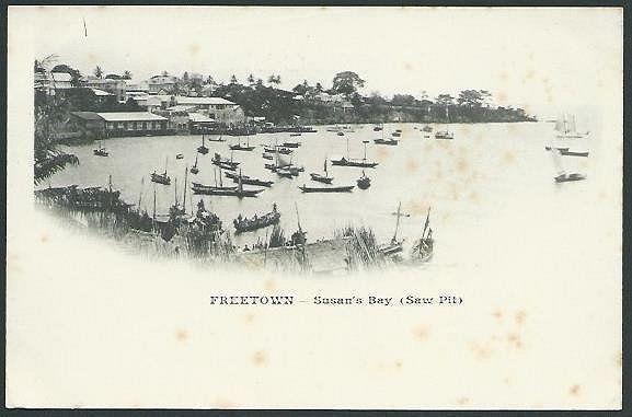 SIERRA LEONE c1910 postcard SUSAN'S BAY, Freetown unused...................38793