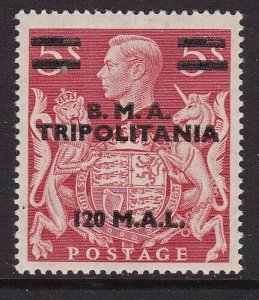 Album Treasures Tripolitania Scott # 12  120l on 5sh  George VI  Mint NH