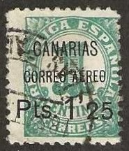 Canary Islands, Spain, 9LC26, used. 1937. (S1337)