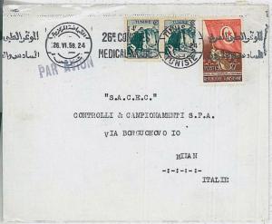 30030 - TUNISIA  - POSTAL HISTORY  - AUTOMATIC postmark on COVER 1958  MEDICINE  