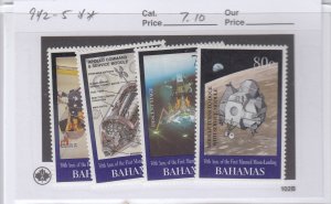 Bahamas 942-5 Manned Moon Landing mnh