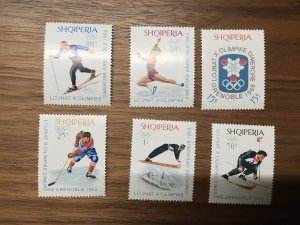 Albania 1967 Sport Winter Olympic Games Grenoble France 1968 Skiing Ice Stamps