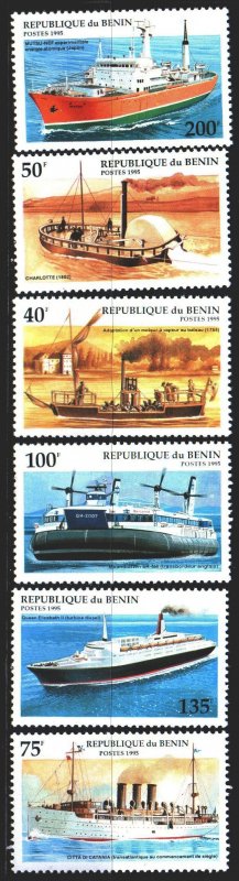 Benin. 1995. 631-36. Steamers, ships. MNH.