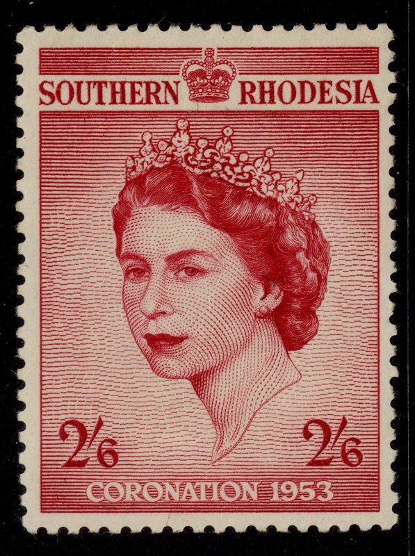 SOUTHERN RHODESIA QEII SG77, 2s 6d carmine, M MINT.