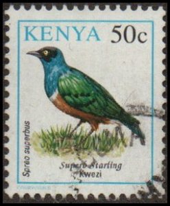 Kenya 594 - Used - 50c Superb Starling (1993) (2)