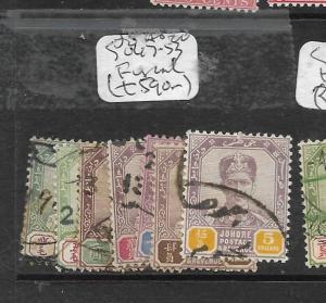 MALAYA JOHORE  (P0612B) SG 47-53 FISCALLY USED 