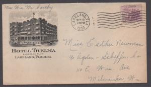 **US 20th Century Advertising Cover, SC# 732, Lakeland, FL, 9/15/1933, CDS