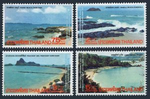 Thailand 757-760,hinged.Mi 776-779. View 1975. Pataya Beach,Samila Beach,Bays.