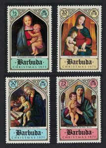 Barbuda Paintings 'Madonna' Raphael Botticelli Bellini 4v 1971 MNH SG#98-101