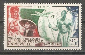 TOGO 1949, UPU Issue Scott # C18,VF-XF MNH** (K-8)