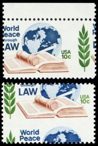 1576, MNH 10¢ Two Different Misperf Shift Freak Error Stamps - Stuart Katz