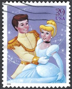 United States #4026 39¢ Disney - Cinderella & Prince Charming (2006). Used