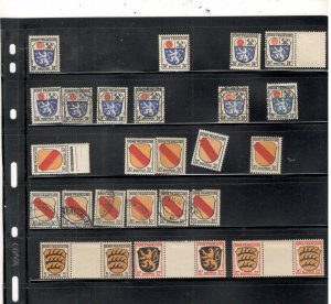 FRENCH ZONE COLLECTION ON STOCK SHEET MINT/USED