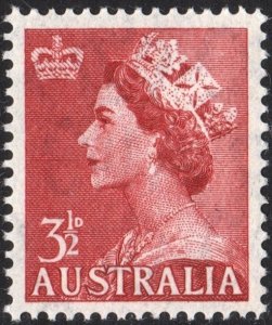 Australia SC#258 3½d Coronation of Queen Elizabeth II Single (1953) MNH