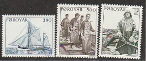 FAROE ISLANDS #112-4 MINT NEVER HINGED COMPLETE