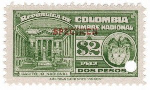 (I.B) Colombia Revenue : General Duty $2 (ABN specimen)