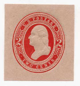 US 1884 2¢ Washington Cut Square stamp #U239 MH CV $20