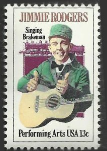 # 1755 MINT NEVER HINGED ( MNH ) JIMMIE RODGERS AND LOCOMOTIVE