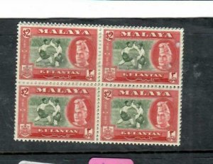 MALAYA KELANTAN  (P2211BB)   SULTAN  $2.00     SG 93  BL OF 4    MNH 