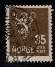 Norway - #123 Lion rampart (Wmk 160  16x 19 1/2)- Used