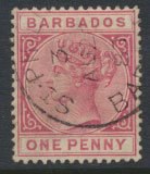 Barbados SG 91 SC# 61a  Rose  Used    see scans and details