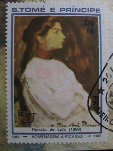​ST. THOMAS 1982 MAXI CARD-FAMOUS PAINTING BY PICASSO   MC CARD-MNH VERY FINE