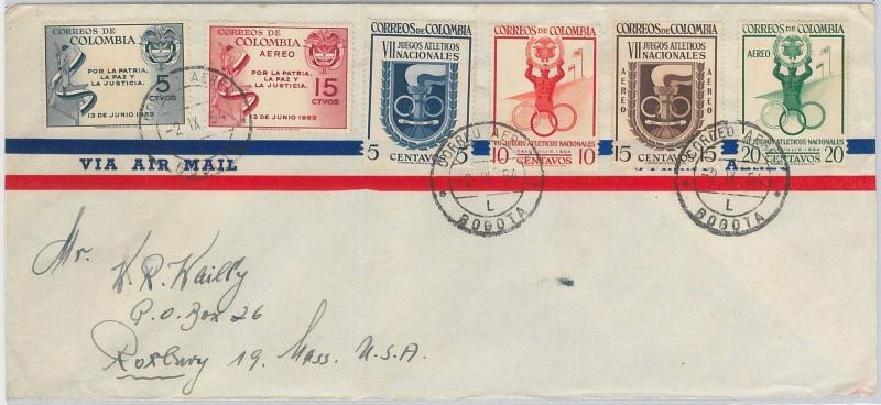 57358 - COLOMBIA - POSTAL HISTORY: Cover 1954 - OLYMPIC GAMES - Military