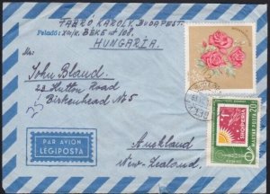 HUNGARY 1963  airmail cover to New Zealand.................................A6151