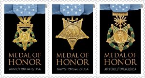 2015 49c Medal of Honor, Strip of 3, Vietnam War Scott 4988a Mint F/VF NH