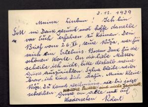 1939 Germany Buchenwald Concentration Camp Postcard Cover KZ Robert Klein to BM