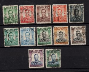 Southern Rhodesia KGVI 1938 fine used set of 12 SG42-54 WS37059