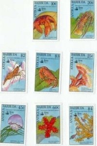 Antigua 1990 - Fish Marine Life - Set of 8 Stamps - Scott #1275-82 - MNH